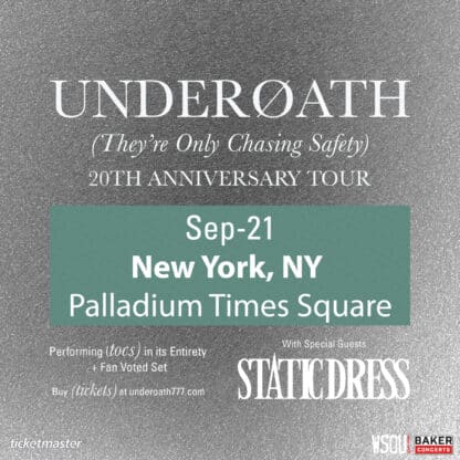 Underoath in NYC Sept 21