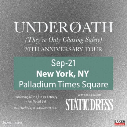 UNDEROATH in NYC Sept 21