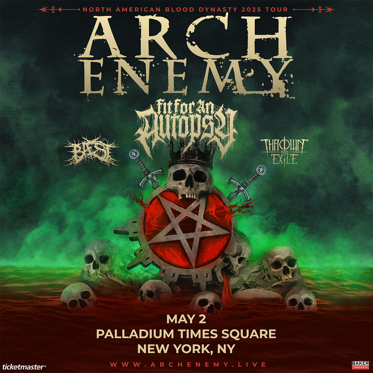 Arch Enemy in NYC Blood Dynasty Tour 2025